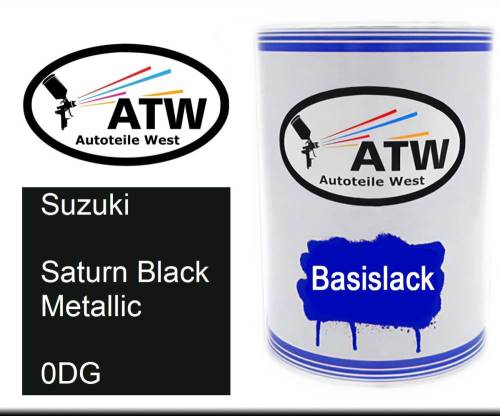 Suzuki, Saturn Black Metallic, 0DG: 500ml Lackdose, von ATW Autoteile West.